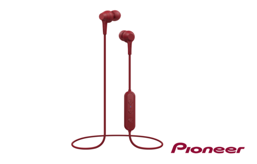 Red-Pioneer-C4-Wireless-Bluetooth-in-ear-headphones