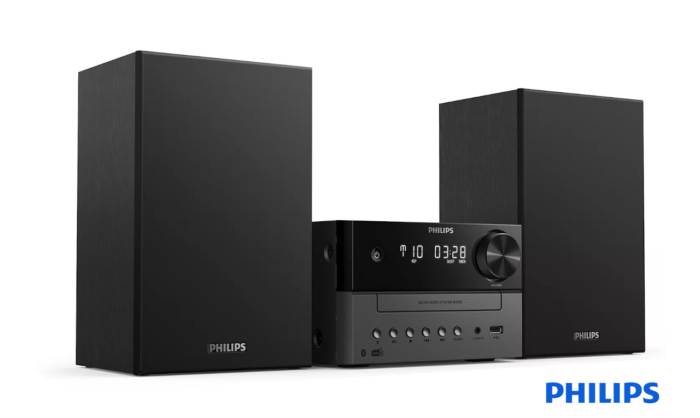 Philips Stereo System. Easily stream music and podcasts, play CDs, and tune in to DAB+/FM radio. Plus USB and audio-in.