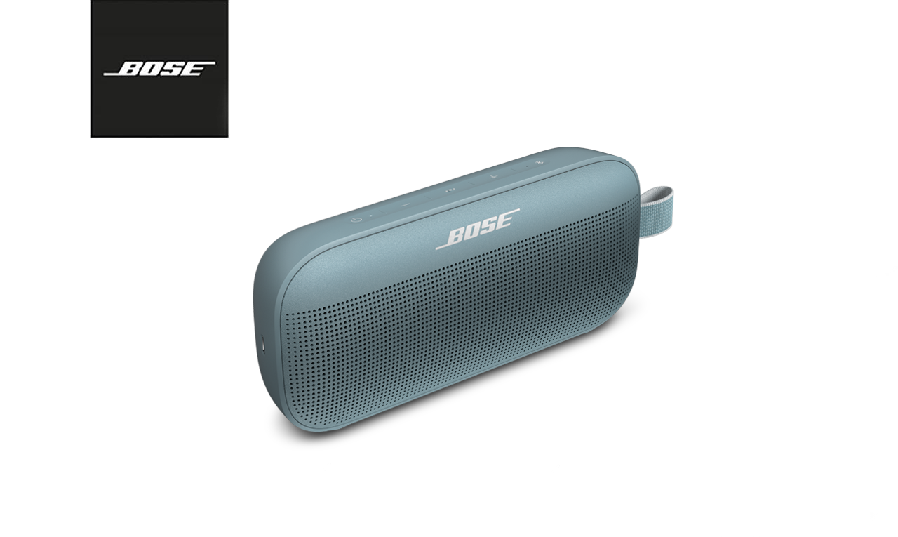 Bose Sport Earbuds Earphones, Triple Black ＆ SoundLink Flex Bluetooth Portable Wireless Waterproof Speaker for Outdoor Travel Stone Blue