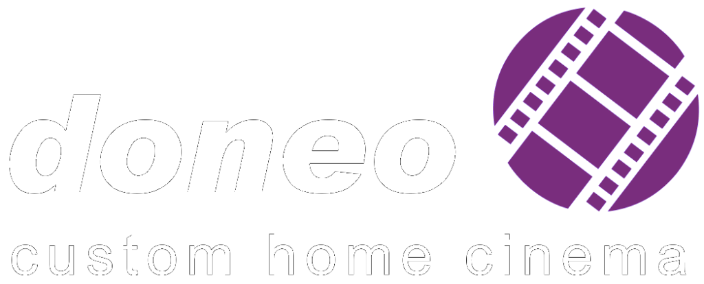 DONEO HOME CINEMA LOGO WHITE