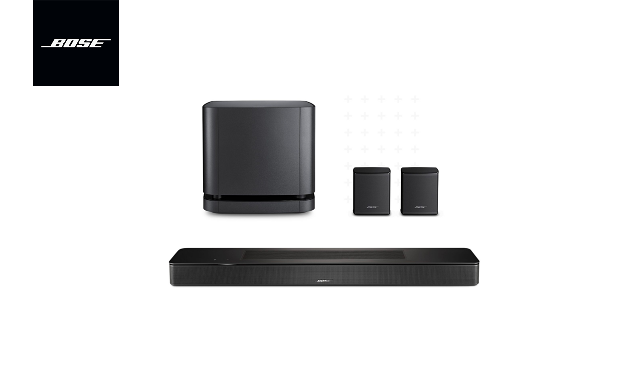  Bose Smart Soundbar 600, Black Bundle with Wireless Surround  Speakers (Pair), Bass Module 500 (Soundbar + Bass) : Electronics